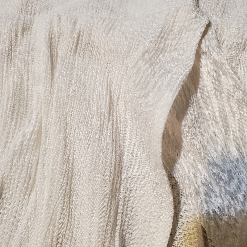 Happily Grey cream colored maxi skirt with high front split - Picture 5 of 6